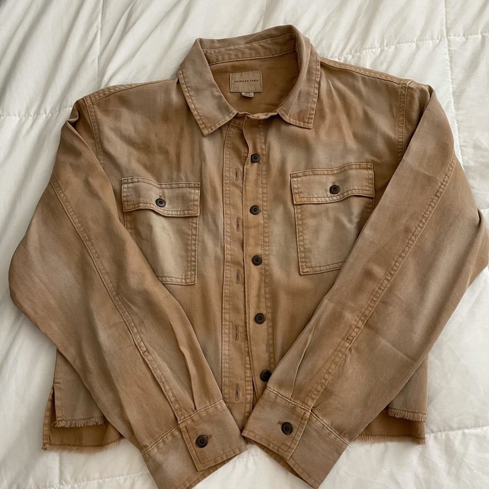 Tan Washed Shacket
